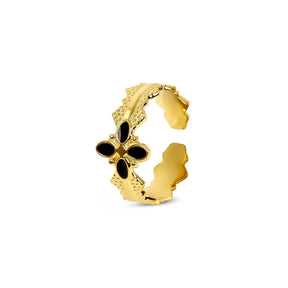 Anel Ajustável Blossom Banhado em Ouro 18K