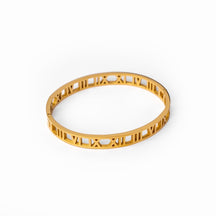 Bracelete Numeral Romanos Banhado em Ouro 18K