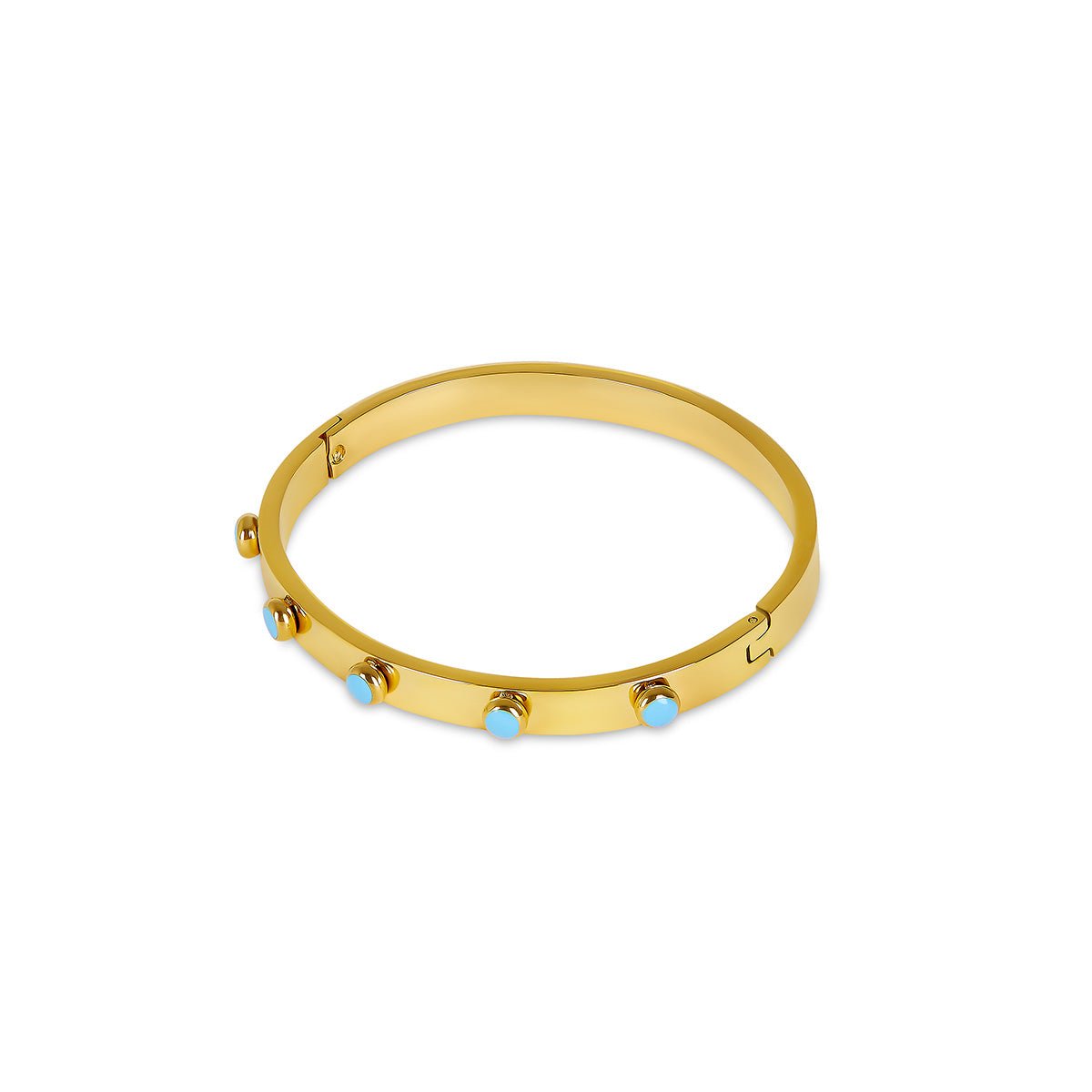 Bracelete Aqua Stone Banhado em Ouro 18K