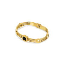 Bracelete Ônix Summer Banhado em Ouro 18k