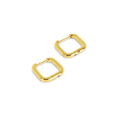 Brinco Argola Quadrado Banhado em Ouro 18k